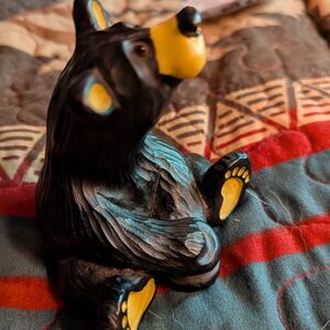 Adorable Black Bear Figurine